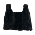 Fur tote handbag