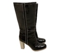 Patent leather boots