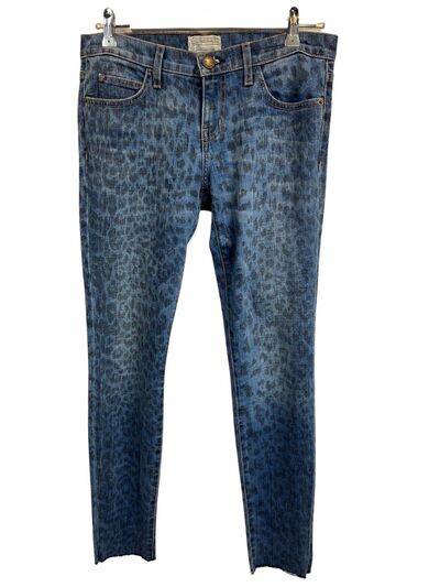Animal print blue jeans