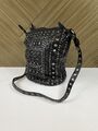 Studded leather bag