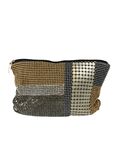Metallic pouch handbag