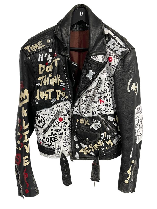 Graffiti moto jacket on sale