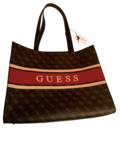 Leather tote handbag