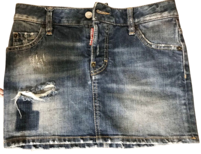 Denim mini skirt