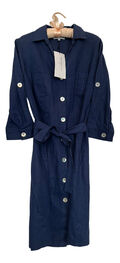 Linen shirt dress