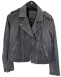 Leather biker jacket