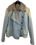 Fur denim jacket