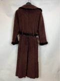 Belted suede coat