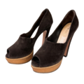 Suede open toe shoes
