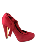 Red Satin Pumps