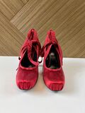 Red Satin Pumps