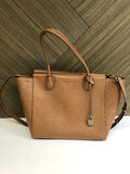 Leather tote handbag