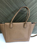 Leather tote handbag