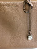 Leather tote handbag