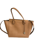 Leather tote handbag