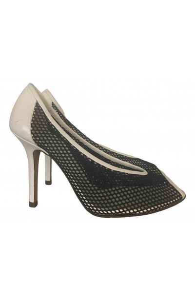 Leather high-heels shoes
