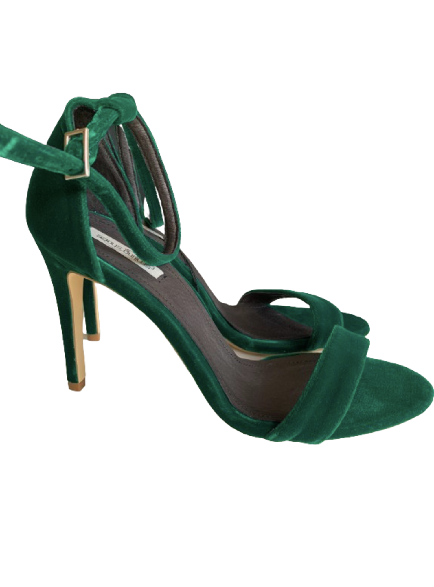 Velvet high heels sandals Smiling Shoes 39 buy pre owned at 43 EUR
