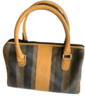 Tabacco Stripe Handle leather bag