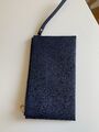 Leather clutch handbag