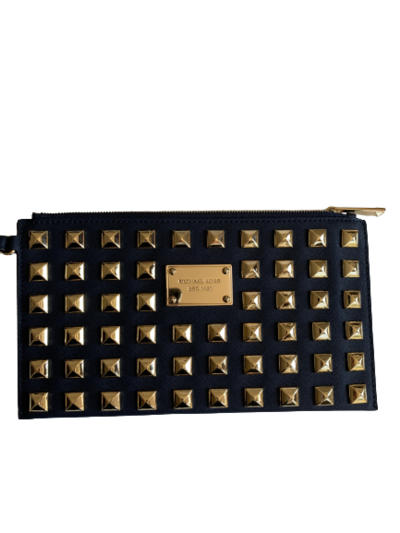 Leather clutch handbag