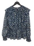 Blue floral blouse