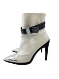 White ankle boots