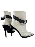 White ankle boots