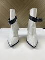 White ankle boots