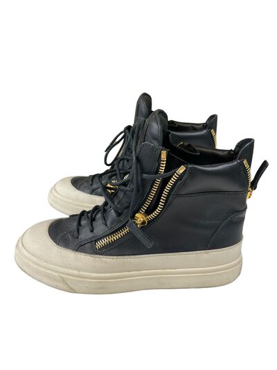 High top leather sneakers