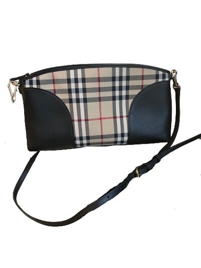 Leather shoulder handbag