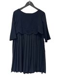 Navy pleated dress