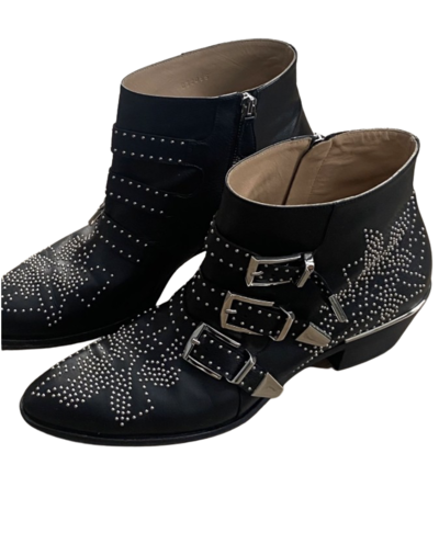 Leather ankle boots