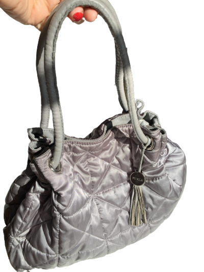 Satin quilted handbag