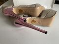 Leather high-heel shoes