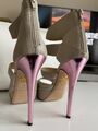 Leather high-heel shoes
