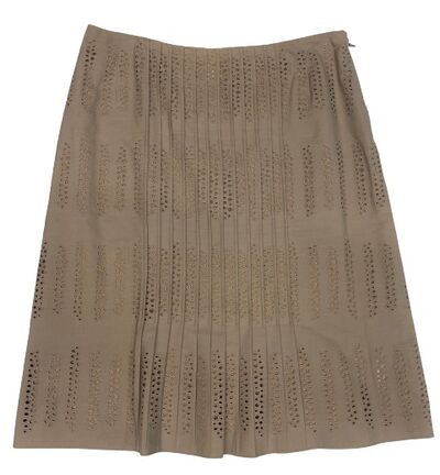 Beige midi skirt