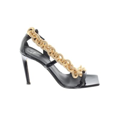 Leather & chain sandals