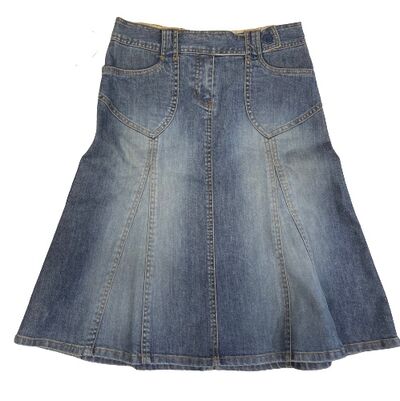 Midi denim skirt