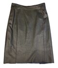 Leather midi skirt