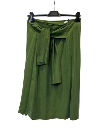 Green wrap skirt