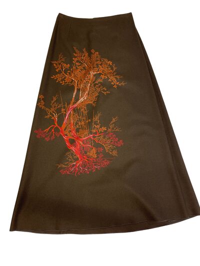 Brown wool skirt