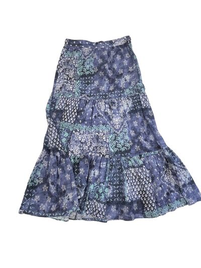 Blue printed skirt