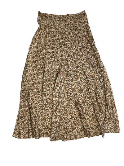 Brown printed skirt