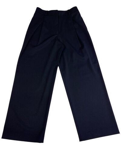 Wide leg navy pants