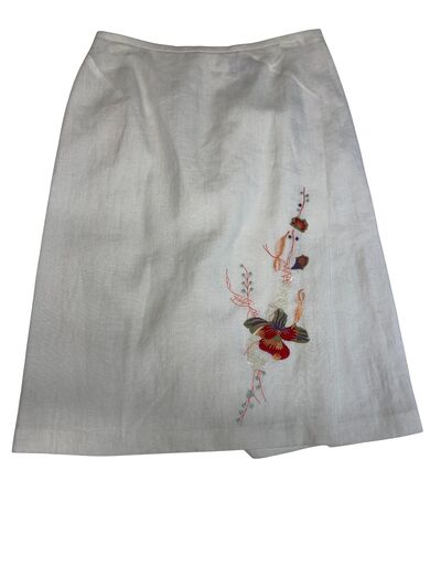 White linen skirt