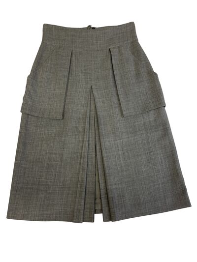 A line wool skirt