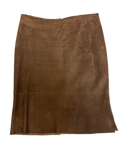 Suede brown skirt