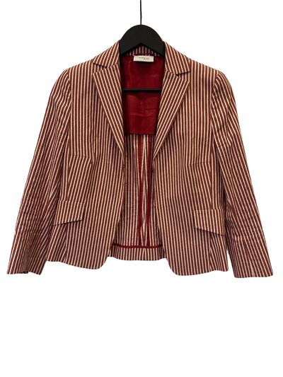 Red cotton blazer