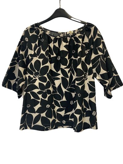 Black and white blouse