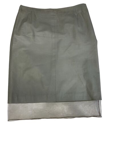 Leather pencil skirt